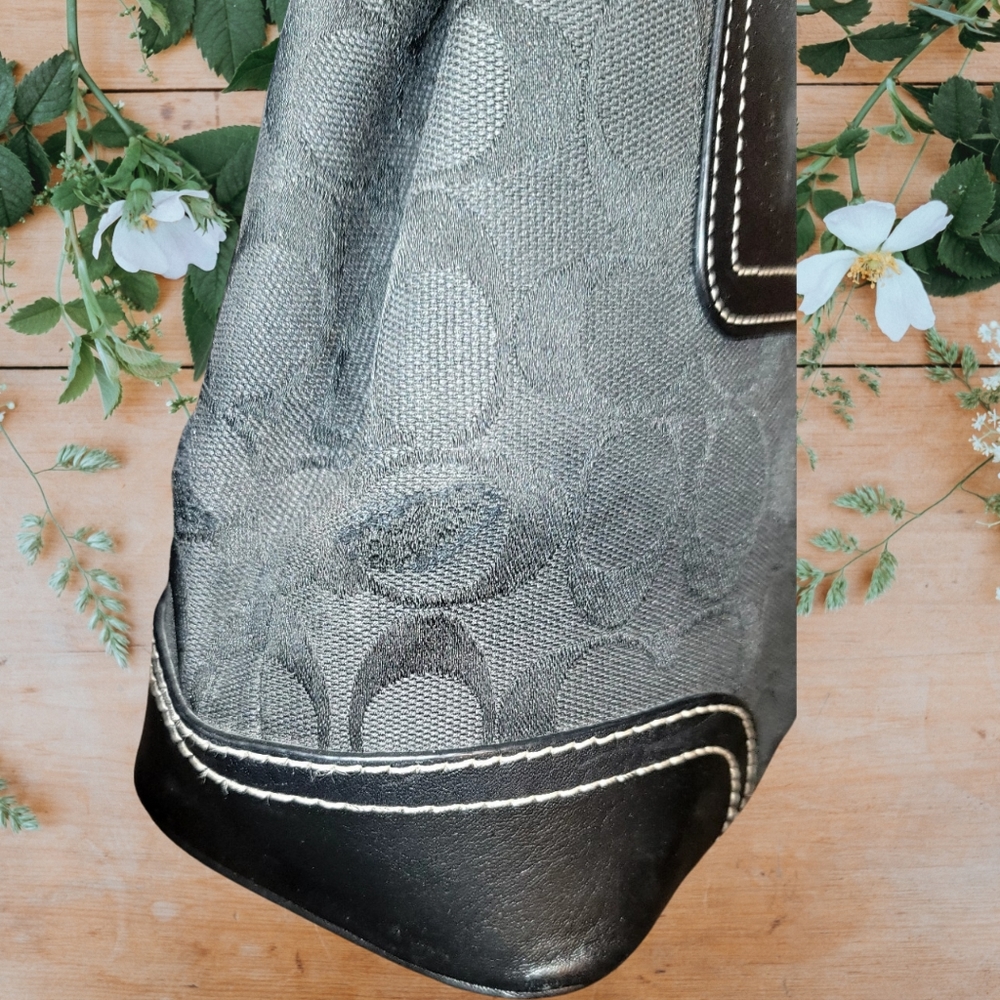 COACH black sig shoulder bag - Picture 3 of 8